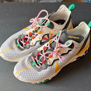 Nike React Sneakers - White, Yellow, Green, Red, Orange Size 11